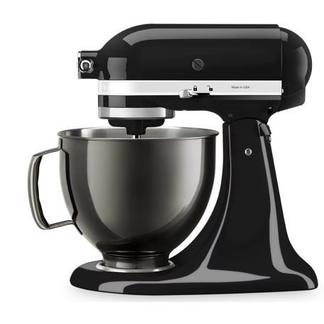Gyári KitchenAid  5KSM5SSBRB 4.8L Stainless Steel Bowl - 4,8 literes fekete keverőtál, KitchenAid Classic és Aritsan robotgépekhez