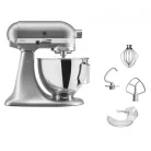 KitchenAid Classic 5KSM95 Metallic Chrome acélszürke / etüst 4.3L 275W fém konyhai robotgép, dagasztógép (95-ös modell, 5KSM95PSEMC, metálkróm)