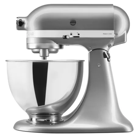 KitchenAid Classic 5KSM95 Metallic Chrome acélszürke / etüst 4.3L 275W fém konyhai robotgép, dagasztógép (95-ös modell, 5KSM95PSEMC, metálkróm)