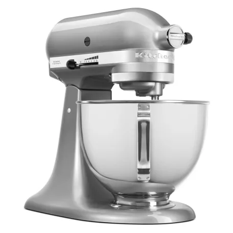 KitchenAid Classic 5KSM95 Metallic Chrome acélszürke / etüst 4.3L 275W fém konyhai robotgép, dagasztógép (95-ös modell, 5KSM95PSEMC, metálkróm)