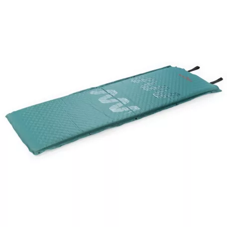 Adventuridge SLIM 180 x 60 x 3.5 cm önfelfújó matrac 100% poliészter huzattal, 100% poliuretán hab töltettel, kék / szürke / türkiz