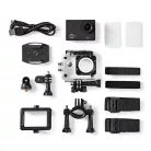 Nedis ACAM41BK Ultra HD 4K 16MP WiFi akciókamera 2" TFT-LCD kijelzővel, 140°szög, mikrofon, microSD kártyahely + 30 méterig vízálló tok