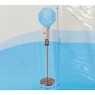 FERCAM ADD-1000 KIT inox állványos 1000 ml szenzoros adagoló, fertőtlenítő állomás, érintésmentes kézfertőtlenítő adagoló, szappanadagoló