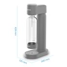 Philips GoZero Lite Soda Maker ADD4901 Grey szürke szódagép, házi szódakészítő 1 db CO2 patronnal és 1 db 0.9 literes palackkal (ADD4901GR/10)