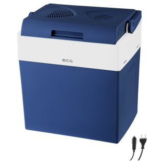   ECG AC 3032 / ADLER AD 8078 Dual Power 30 literes Electric CoolBox termoelektromos 12V / 230V autós + hálózati 30L hűtő-fűtő elektromos hűtőtáska kék / szürke