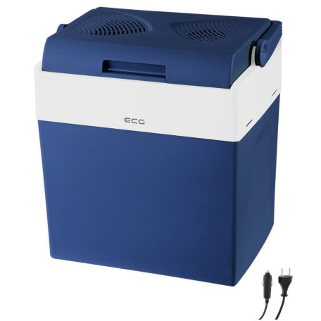 ECG AC 3032 / ADLER AD 8078 Dual Power 30 literes Electric CoolBox 12V / 230V autós + hálózati 30L hűtő-fűtő elektromos hűtőtáska kék / szürke