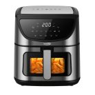 Hauser AF-818 Fry Force 360° AirFryer XXL 1800W 8L inox, nemesacél digitális Air Fryer, olajmentes olajsütő, 8 literes, családi légkeveréses forrólevegős sütő