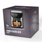 Hauser AF-818 Fry Force 360° AirFryer XXL 1800W 8L inox, nemesacél digitális Air Fryer, olajmentes olajsütő, 8 literes, családi légkeveréses forrólevegős sütő