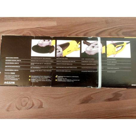 Reikel AG-2216 elektromos 2200W 230 mm vezetékes sarokcsiszoló, nagy flex (23 cm korongokhoz), korong nélkül