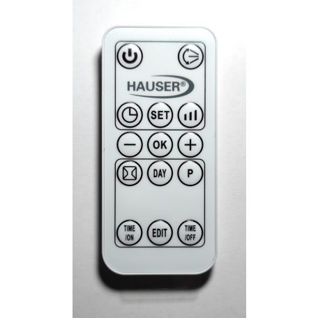 Hauser AH-2301 SMART fürdőszobába is szerelhető (IPX2 védettségű) fali 1000W / 2000W digitális PTC kerámia hősugárzó LED kijelzővel, távirányítóval