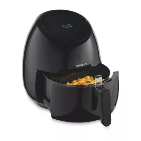Ambiano Medion XXL 2000W 5L digitális Air Fryer, légkeveréses olajmentes sütő, Airfryer olajsütő, fritőz, fekete