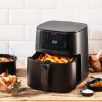   Ambiano GT-AF-08 XXL 1700W 5.5L digitális Air Fryer, légkeveréses olajmentes sütő, Airfryer olajsütő, fritőz, fekete