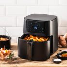 Ambiano GT-AF-08 XXL 1700W 5.5L digitális Air Fryer, légkeveréses olajmentes sütő, Airfryer olajsütő, fritőz, fekete