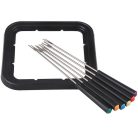 Ambiano MDF-1 inox, nemesacél fondü - fritőz, 1.2 literes 840W mini olajsütő, 1 - 2 személyes fritőz fix, tapadásmentes üsttel, fondue készlettel (839696)