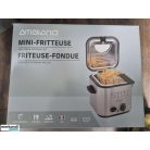 Ambiano MDF-1 inox, nemesacél fondü - fritőz, 1.2 literes 840W mini olajsütő, 1 - 2 személyes fritőz fix, tapadásmentes üsttel, fondue készlettel (839696)