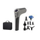 CRANE Fitness ANS-24-014 Fascia masszázspisztoly, akkus, vezeték nélküli masszírozó pisztoly 8-féle cserélhető fejjel, 20 fokozattal, hordtáskával, hűsítőgéles masszázsfejjel