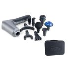 CRANE Fitness ANS-24-014 Fascia masszázspisztoly, akkus, vezeték nélküli masszírozó pisztoly 8-féle cserélhető fejjel, 20 fokozattal, hordtáskával, hűsítőgéles masszázsfejjel