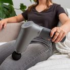 CRANE Fitness ANS-24-014 Fascia masszázspisztoly, akkus, vezeték nélküli masszírozó pisztoly 8-féle cserélhető fejjel, 20 fokozattal, hordtáskával, hűsítőgéles masszázsfejjel