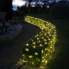 Aspiria Home Creation / Melinera 320 x 150 cm hálózati melegfehér / borostyánsárga kültéri / beltéri 160 LED fényháló, programozható karácsonyi dekoráció 230V, 8 programmal, 6 órás időzítővel
