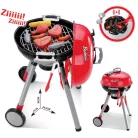 Addo Busy Me My Little BBQ elemes, elektromos játék faszenes party grillsütő 26 kiegészítővel, élethű gyermek játék grill sütő, 4 lábú kerek grill, izzó faszén fény effektekkel és hanghatásokkal