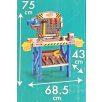   Addo Play Busy Me Plastic Workbench, műanyag játék munkapad, 45 részes gyermek szerelőasztal 6 szerszámmal + elemes fúróval 68 x 75 x 43 cm