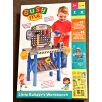   Addo Play Busy Me Plastic Workbench, műanyag játék munkapad, 45 részes gyermek szerelőasztal 6 szerszámmal + elemes fúróval 68 x 75 x 43 cm