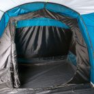 Adventuridge 4 személyes (négyszemélyes, dupla hálófülkés) családi sátor, fesztiválsátor, kempingsátor 2 hálófülkével, 520 x 230 x 195 cm, 3000 mm vízoszlop