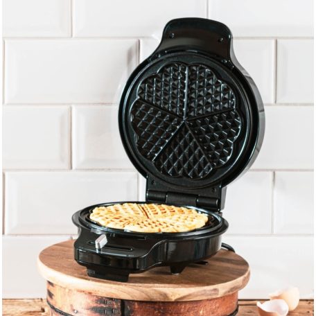 Ambiano GT-SF-WEZ-03 elektromos gofrisütő, 1200W 20 cm 5 darab szív alakú gofri sütő, szabályozható termosztáttal 