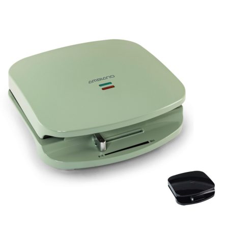 Ambiano GT-SF-WEZB-04 elektromos belga gofrisütő, 1000W 20 x 12 cm négyszögletes belga gofri sütő, szabályozható termosztáttal 