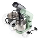 Ambiano SM-24 fekete / pisztácia zöld 800W 5L digitális konyhai robotgép, dagasztógép, mixer, habverő, fröccsenésgátló fedéllel, LED kijelzővel