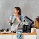 Ambiano SM-24 fekete / pisztácia zöld 800W 5L digitális konyhai robotgép, dagasztógép, mixer, habverő, fröccsenésgátló fedéllel, LED kijelzővel