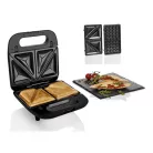 Ambiano GT-SF-SM-01 Avante 2 in 1 multifunkciós 750W szendvicssütő és gofrisütő, cserélhető, kivehető sütőlapokkal 