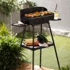   BONTOTT Ambiano ETG-3 asztali / állványos 2 az 1-ben 2200W elektromos grill, grillsütő, szélfogóval, tároló polccal 50 x 25 cm sütőlappal, 14 napos visszavásárolt, kipróbált darab