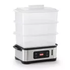 Ambiano FS-21 1000W digitlis párológép, 3 rekeszes 12 literes gőzpároló, BPA-mentes pároló, ételpároló és tojásfőző