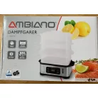Ambiano FS-21 1000W digitlis párológép, 3 rekeszes 12 literes gőzpároló, BPA-mentes pároló, ételpároló és tojásfőző