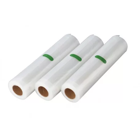 SilverCrest / Ambiano Maxi Pack 15 méter 22 cm / 28 cm széles sous-vide vákuumfólia, 5 tekercs 3 méteres vákuumfólia, csomagolófólia (3 x 22 x 300 cm + 2 x 28 x 300 cm)