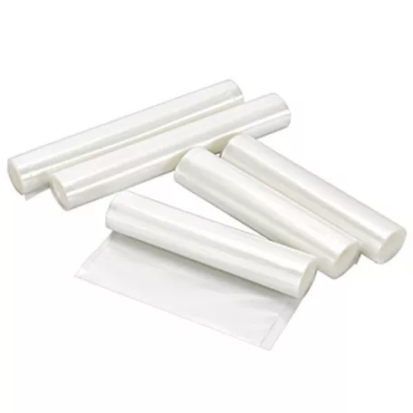 SilverCrest / Ambiano Maxi Pack 15 méter 22 cm / 28 cm széles sous-vide vákuumfólia, 5 tekercs 3 méteres vákuumfólia, csomagolófólia (3 x 22 x 300 cm + 2 x 28 x 300 cm)