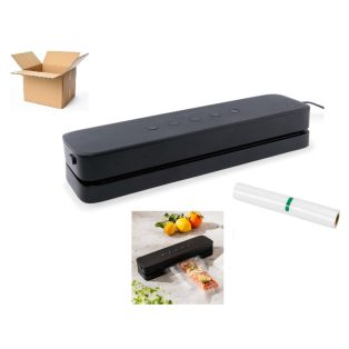   BONTOTT, kipróbált Ambiano VFS-22 sous-vide 130W vákuumcsomagoló fóliahegesztő, lágyvákuum funkcióval és beépített fóliavágóval