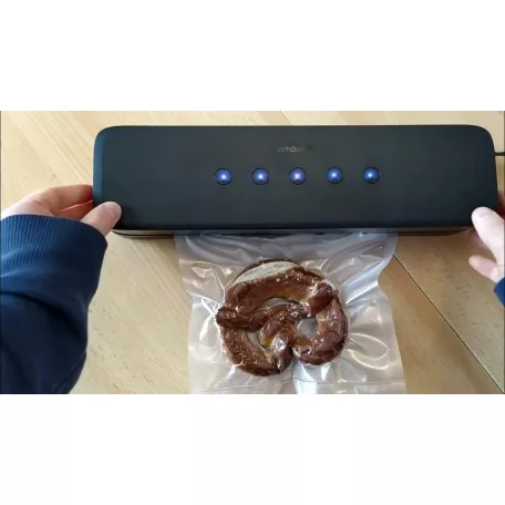 BONTOTT, kipróbált Ambiano VFS-22 sous-vide 130W vákuumcsomagoló fóliahegesztő, lágyvákuum funkcióval és beépített fóliavágóval