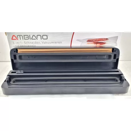 BONTOTT, kipróbált Ambiano VFS-22 sous-vide 130W vákuumcsomagoló fóliahegesztő, lágyvákuum funkcióval és beépített fóliavágóval