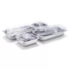 Ambiano 827922 / SilverCrest SBW 300 A1 Buffet Warmer 64 x 14 x 36 cm nemesacél, inox 7 literes 300W ételmelegítő, büfé melegentartó, büfétálaló, szervírozó lap 4 rekesszel, fedőkkel