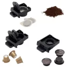 Ariete 1304 / 1 Fekete 1350W 19 bar multikapszulás eszpresszó kávéfőző 4 az 1-ben: őrölt kávéhoz, Nespresso® és DolceGusto® kávékapszulákhoz, E.S.E Podhoz