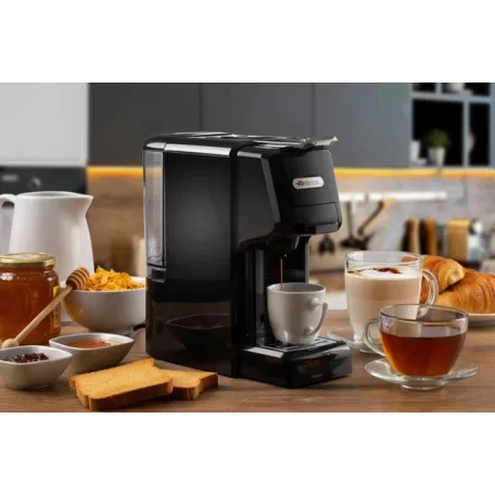 Ariete 1304 / 1 Fekete 1350W 19 bar multikapszulás eszpresszó kávéfőző 4 az 1-ben: őrölt kávéhoz, Nespresso® és DolceGusto® kávékapszulákhoz, E.S.E Podhoz
