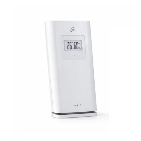 Auriol HG-07051B (IAN 353517) fehér DCF rádióvezérelt vezeték nélküli időjárás állomás színes LCD kijelzővel, 2 db USB porttal, 100 m hatótávolságú vezeték nélküli kültéri egységgel és hálózati adapterrel