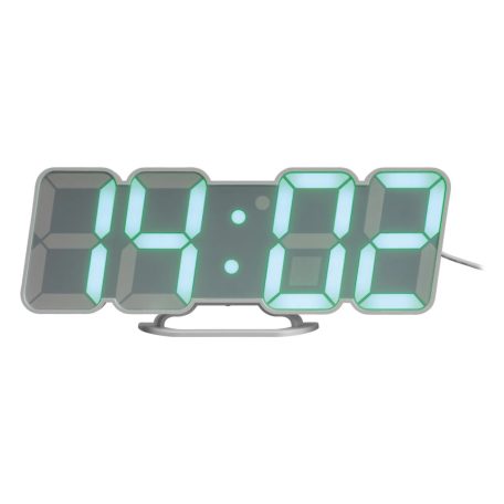 Auriol 480208 | Miraval Germany digitális LED falióra / asztali óra hőmérővel és dátum kijelzéssel, színes LED kijelzővel, hálózati működéssel, távirányítóval