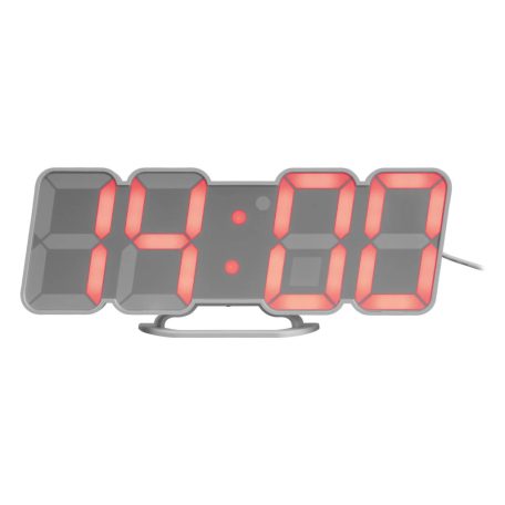 Auriol 480208 | Miraval Germany digitális LED falióra / asztali óra hőmérővel és dátum kijelzéssel, színes LED kijelzővel, hálózati működéssel, távirányítóval