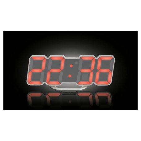 Auriol 480208 | Miraval Germany digitális LED falióra / asztali óra hőmérővel és dátum kijelzéssel, színes LED kijelzővel, hálózati működéssel, távirányítóval