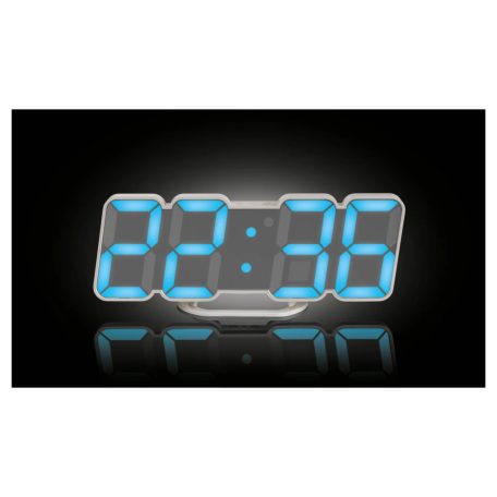 Auriol 480208 | Miraval Germany digitális LED falióra / asztali óra hőmérővel és dátum kijelzéssel, színes LED kijelzővel, hálózati működéssel, távirányítóval