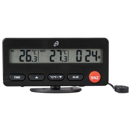 Auriol 498224 autós hőmérő, digitális óra + külső - belső hőmérő, fagyriasztással