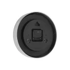 Auriol / Livarno Home DCF SZETT,  2 db inox rádióvezérelt analóg, mechanikus falióra, szálcsiszolt alumínium kerettel, páratartalom mérővel és hőmérővel, fehér és fekete számlappal